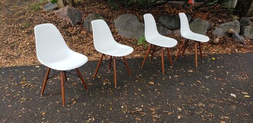 4 Mid modern Century MCM Dining Kitchen Chairs