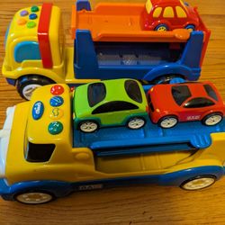Two Toy Truck Car Carriers