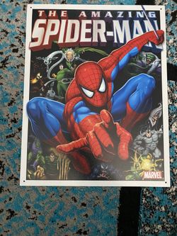 Marvel Metal Spider Man Sign