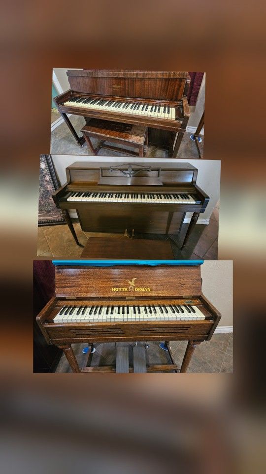 2 PIANOS AND 1 ORGAN. MAKE OFFER ON ALL OR ONE