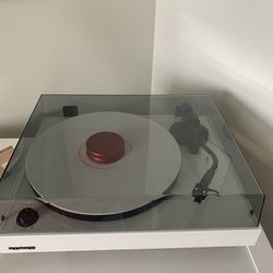 Record player with records