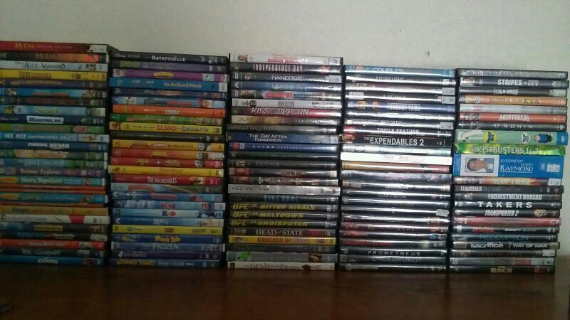 112 movies 45 kids/67 action and comedy