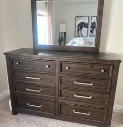 Hillcott 8 drawer dresser with mirror