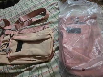 Pink Crossbody Bag with Adjustable Strap