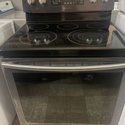 Electric Stove Dark Stainless 