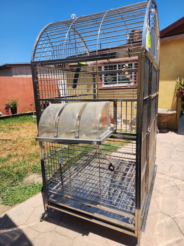 Jaula Para Pájaros Zero Inoxidable 