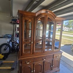 Antique Dining Set With China Hutch