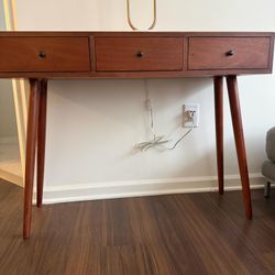 Wayfair Modern Wood Console Table with 3 Drawers – For Sale