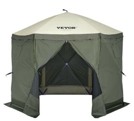 VEVOR Hexagonal Pop-Up Camping Gazebo Tent