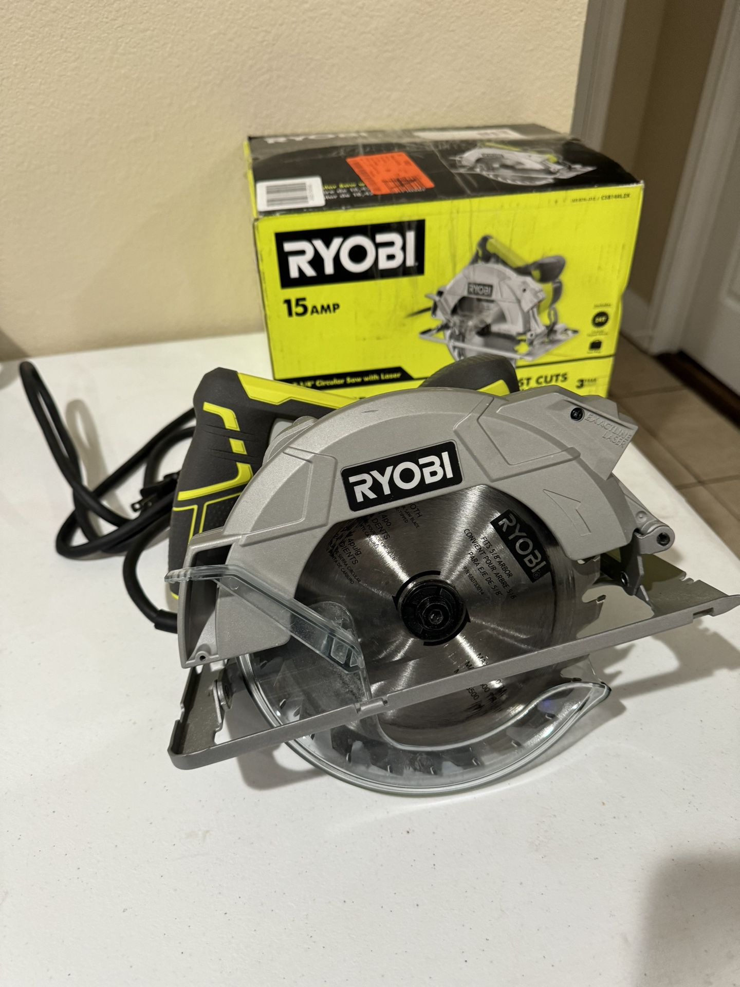 RYOBI 7- 1/4” Circular Saw with Laser. 