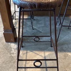 4 Water Buffalo Hide Stools