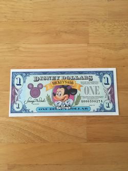 1993 $1 Disney Dollar - Mickey’s 65th