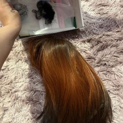 Auburn Orange Bob Wig Heat Resistent Wig 