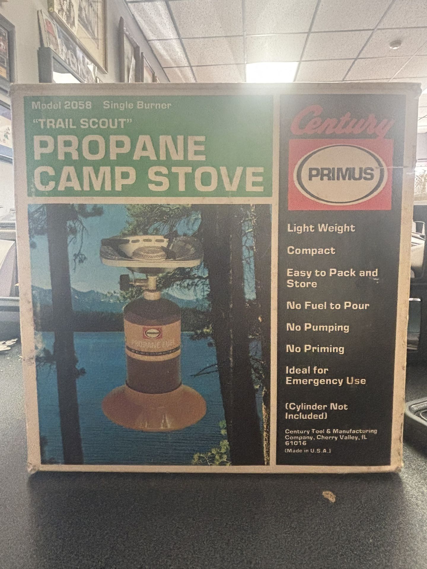 Century Primus Single Burner Propane Camp Stove Model 2058