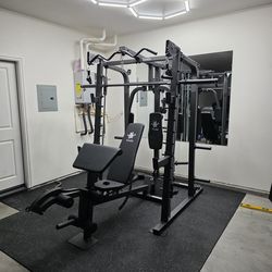 Smith Machine 2001 | Multi-Use Adj Bench | Gym Equipment | Fitness | Squat Rack | Excercise |🔴WEIGHTS AND BARBELL SOLD SEPARATELY 🔴 FREE DELIVERY 🚚
