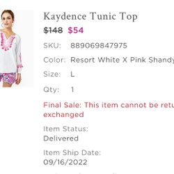 Lilly Pulitzer Kaydence Tunic Top 
