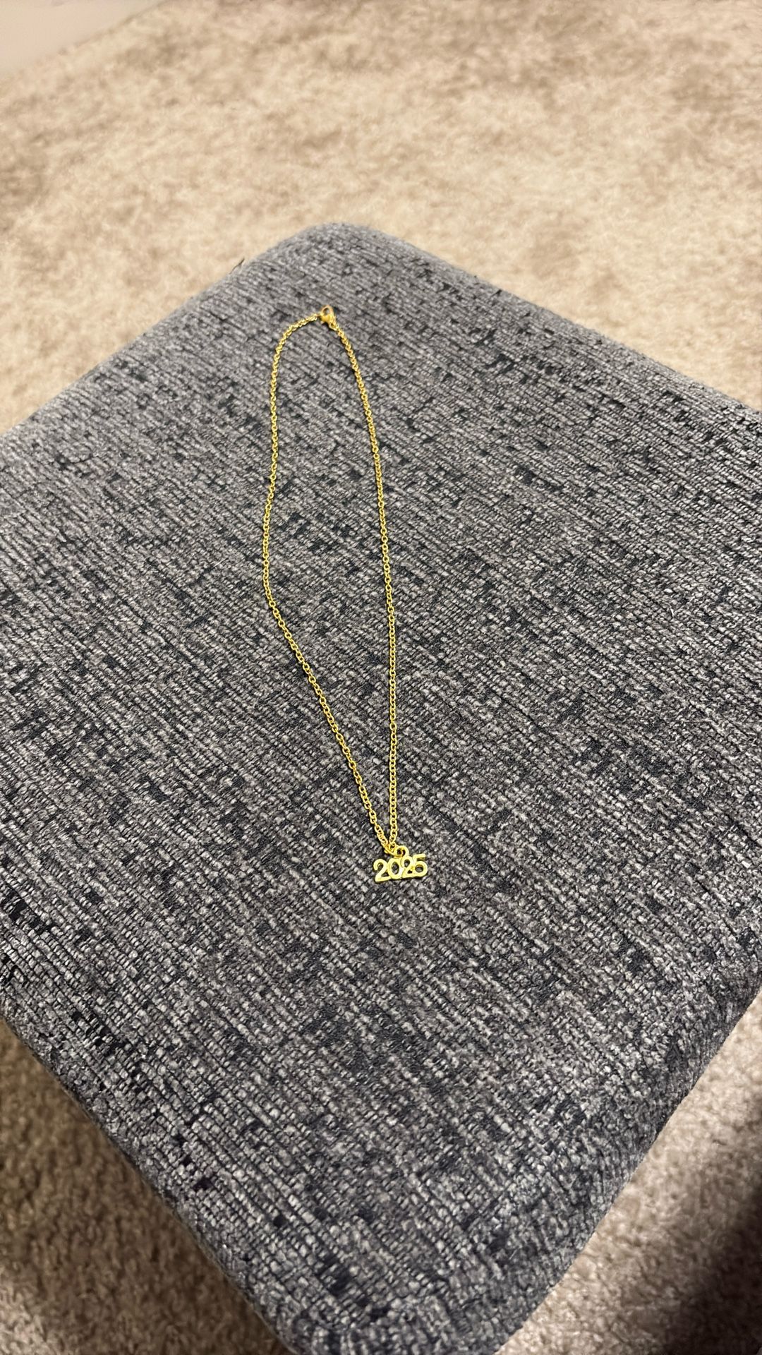 Gold Plated Chain Necklace/ 2025 Charm. New.