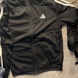 Adidas 2 L sweat pants and M black jacket