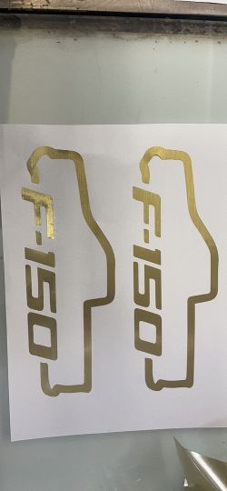 F-150 Gold Truck Cutout 2pcs Vinyl Sticker