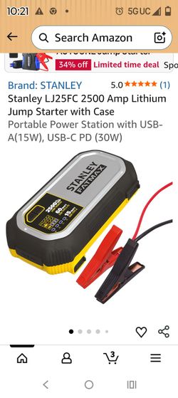 Stailey jump starter 2500 A new