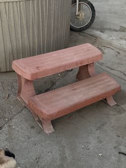 2-Step Plastic Spa Hot Tub Steps