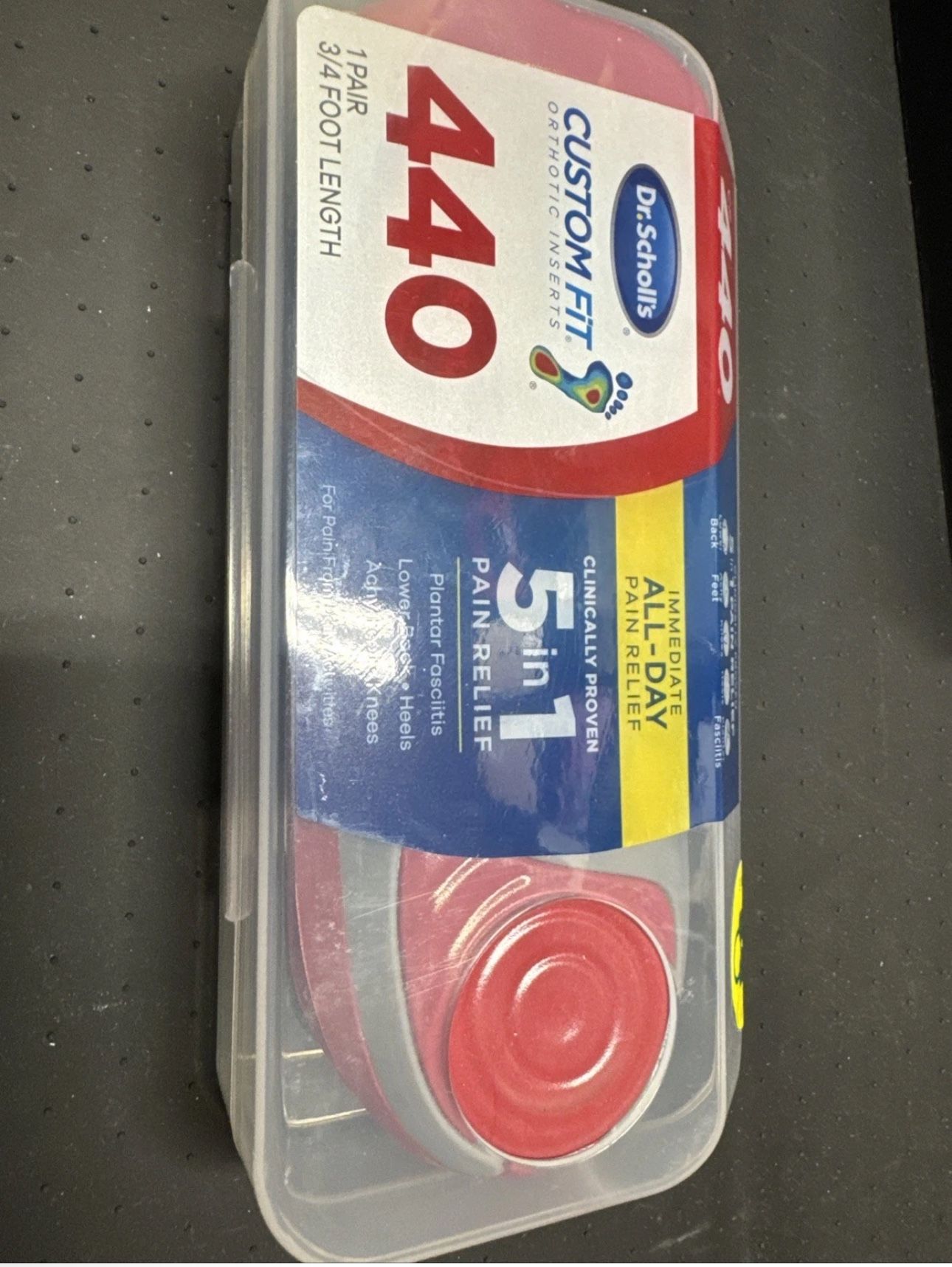 Dr. Scholl's CF 440 Custom Fit Orthotic Shoe Inserts 5 in 1 Pain Relief