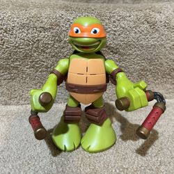 Half Shell Heroes 6" Inch TEENAGE MUTANT NINJA TURTLE Talking MIKEY 2014 TMNT
