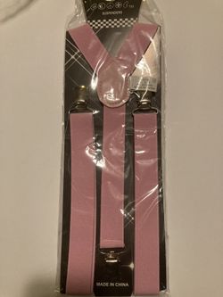 Pink Suspenders Xv/wedding/ Prom