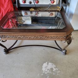 Wood Glass Table