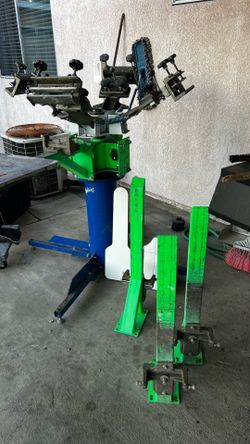 Riley Hopkins 4 Color/4 Station Manual Screen Printing Press w/ Joystick