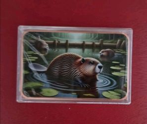Backwoods Beaver Coloured 5oz .999 Copper Art Bar