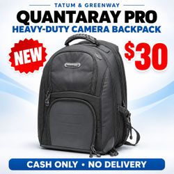 Quantaray Pro Heavy-Duty Camera Backpack – New – Dark Gray