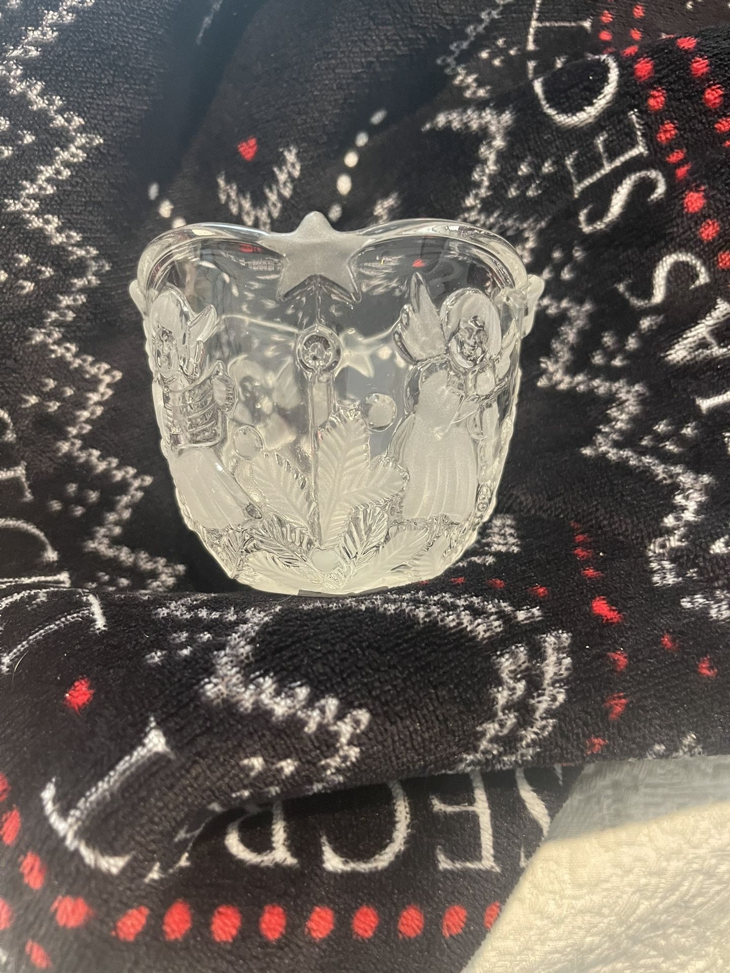 NWT Mikasa Holiday Lights candleholder 3 1/4
