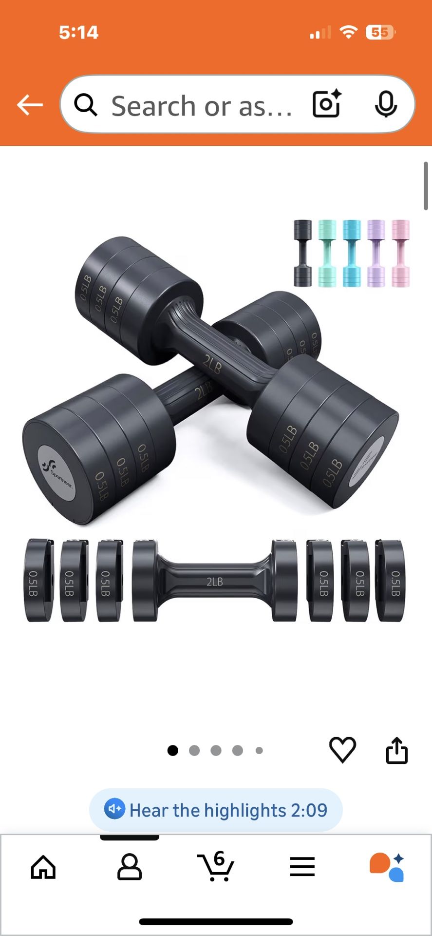 Dumbbell (adjustable)