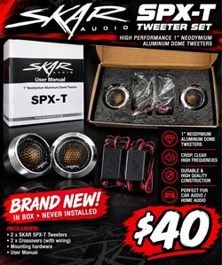 NEW SKAR AUDIO SPX-T Tweeter Set