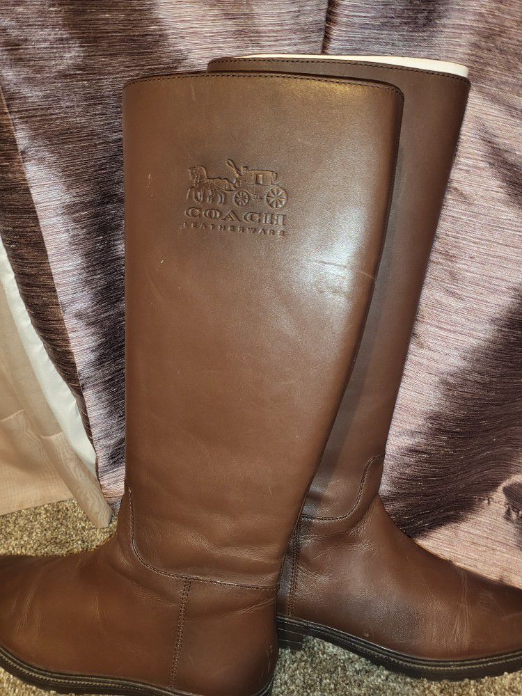 COACH LEATHER RIDING BOOTS