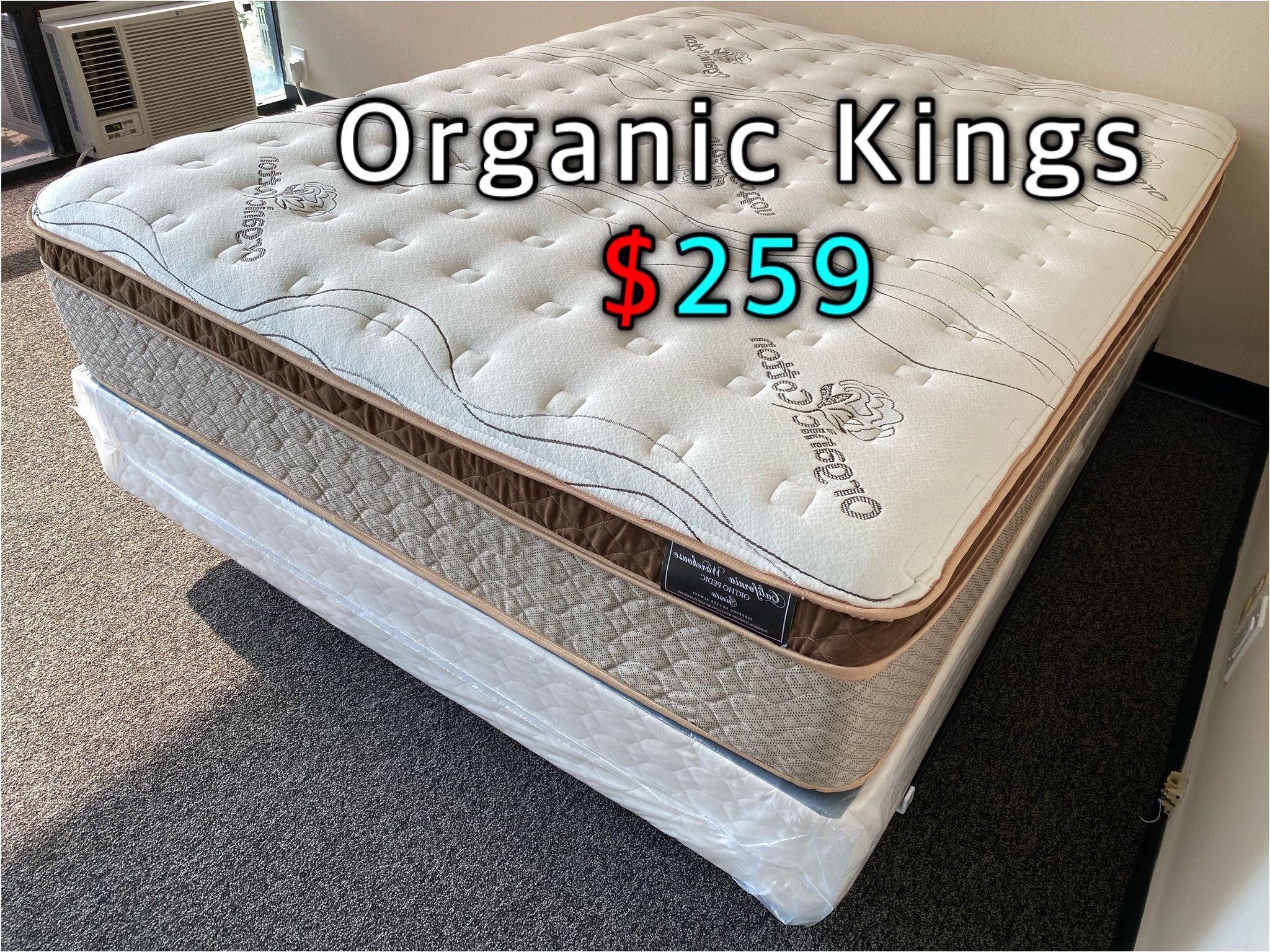12in Cal King Organic Cloud Comfort Europillow Top Mattress