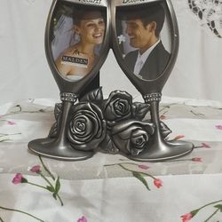 Malden Champagne Glass Wedding Frame 