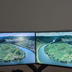 Dell S2716dg + Dell U2717d + Monitor Arm