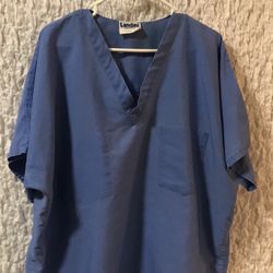 Landau Scrubs: Blue, Top Size: XL, Bottom Size: 1X
