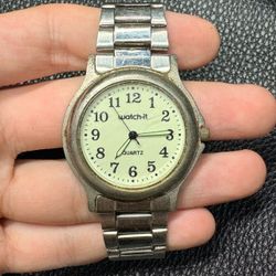 Watch-It Quartz Silver-Tone Watch