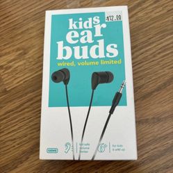 Ear Buds (BLACK) Wired & Volume Limited / Ages 6+