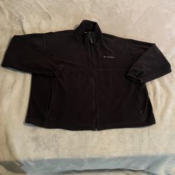 Columbia Jacket Men 2XL Black Fleece Sportswear Heavyweight Outdoors Hiking Logo