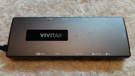 Vivitar multi USB 3.0 memory card reader with passthrough charging