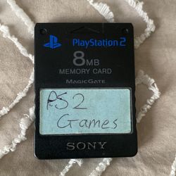 Official oem memory card ps2 magicgate 8mb