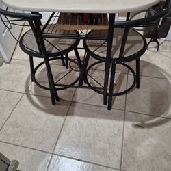 3-Piece Bistro Dining Set – Table + 2 Chairs (Space Saver)