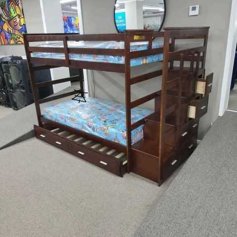 Allentown Espresso Twin Rein Bunk BedFinancing and Delivery Options Available