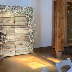 Wedding Photo Wood Backdrop