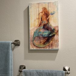 Mermaid Painting On Wood/12x19