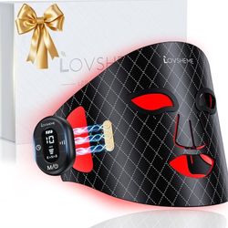 LOVSHEME LED Face Mask Light Therapy - Brand New